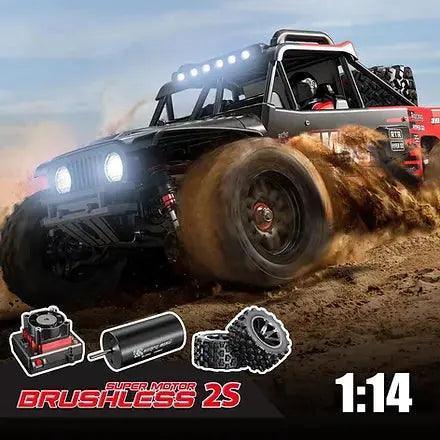 MJX Hyper Go 14209 V2 RC Car 4WD 1/14 Brushless Motor Desert Racer | India.