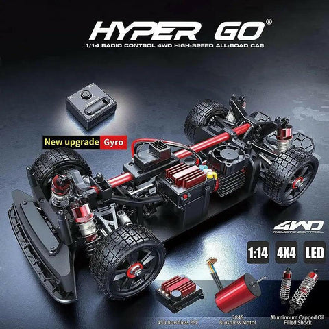 MJX Hyper Go 14301 1/14 Brushless RC(with Gyro) 4WD High Speed Drift Car.