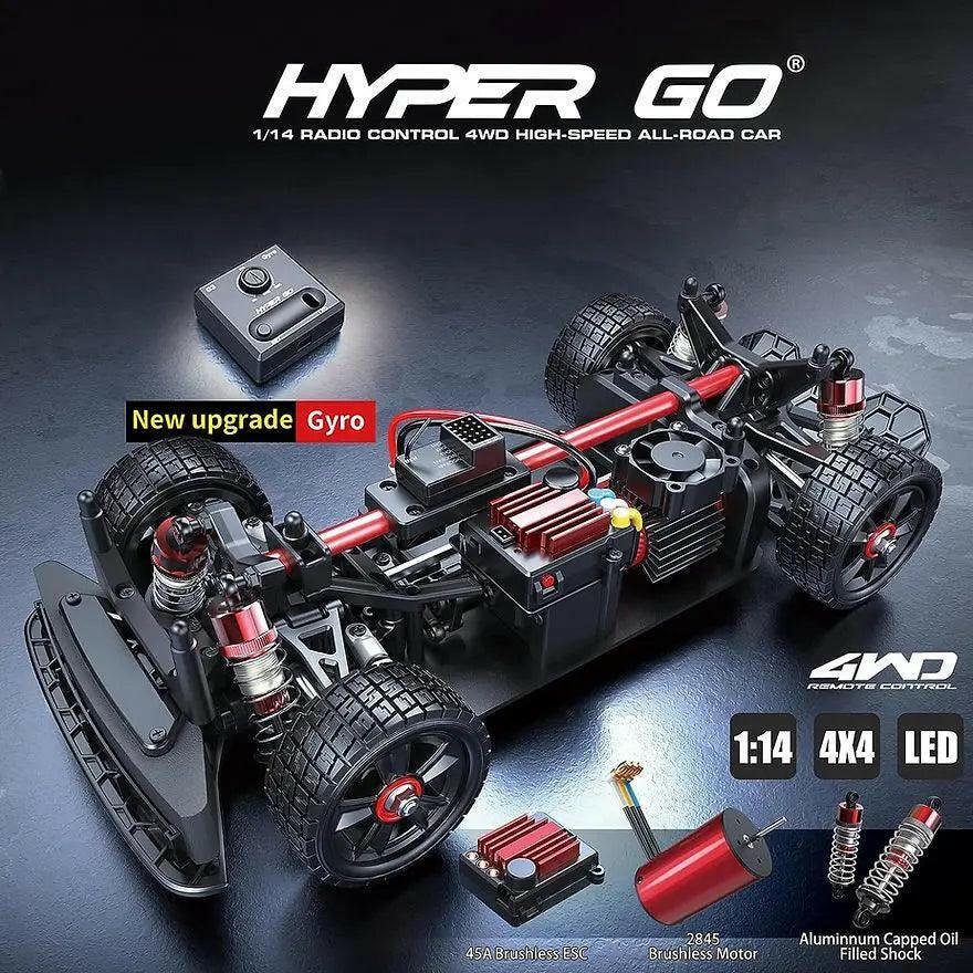 MJX Hyper Go 14301 1/14 Brushless RC(with Gyro) 4WD High Speed Drift Car.
