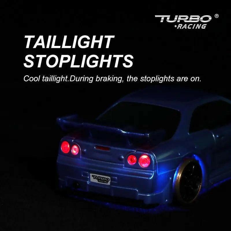 Turbo Racing C64 Desktop Drift Car(With Gyro) 1:76 RTR (Blue/Green) | India.