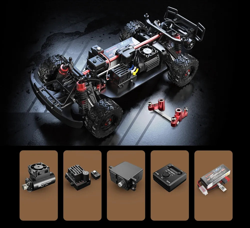 MJX Hyper Go 14211 1/14 Brushless Short Course RC Truck -70km/h, CNC Alloy | India